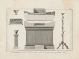 Demonstration en grand des Autels et autres utensils Sacrés, belonging to the small Egyptian temple by Giovanni Battista Piranesi, (1805) copper engraving, offered Oct 2024