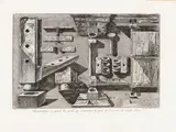 Démonstration en grand des gonds qui soutenaient la porte l'enceinte du temple d'Isis (1805) by Giovanni Battista Piranesi, copper engraving, offered Oct 2024