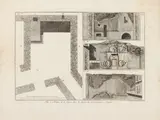 Plan and Elevation of Cuisine in the House of Surgery, in Pompeii by Giovanni Battista Piranesi, (1804) copper engraving, offered Oct 2024