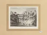 Jean-Claude Richard de Saint-Non, Acqueduc de Corigliano - Fabrique de Reglisse in Corigliano, two etchings