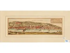 Frans Hogenberg, Heidelberga, aquatint etching