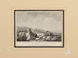 Jean-Claude Richard de Saint-Non, Vue de l'Entrée des Carrieres et des Rochers qui terminent le Mont Gargano près de Manfredonia, engraving etching