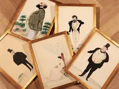 Ettore Ximenes, Series of seven caricatures, depicting male characters