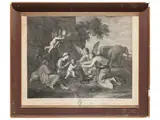 Raffaello Sanzio Morghen, From Nicolas Poussin, Holy Family Served by Angels, etching