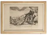 Jacques Callot, Ferdinando I che ordina la fortificazione del Porto di Livorno - Battaglia tra Turchi..., ... and Knights of St. Stephen. Two seventeenth-century copper engravings