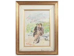 Lotto di dipinti datati 1963 by Guido Borgianni, depicting, offered Jul 2024