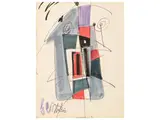Aldo Gentilini, Astratto, watercolor and marker on paper
