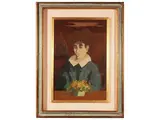 Marcello Boccacci, Donna fiorentina 1968, oil on panel