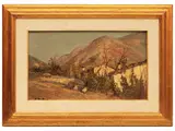 Armeno Mattioli, Landscape, oil on panel