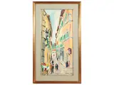 Rodolfo Marma, Via delle caldaie 1974, oil on canvas cardboard