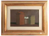 Marcello Boccacci, Natura morta, oil on hardboard