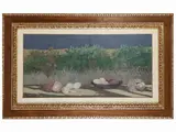 Marcello Boccacci, Still life in a landscape 1975, oil on tablet