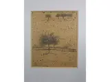 Carlo Mattioli, Landscapes with trees, mixed media on paper
