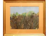 Ennio Morlotti, Bosco di ulivi, pastel on paper partially laid on cardboard