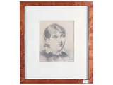 Giuseppe Cassioli, Female portrait, pencil on paper