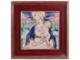 Eugenio Pattarino, Madonna con bambino, glazed ceramic