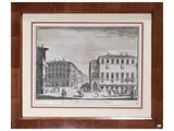 Giuseppe Zocchi, View of the Palaces of Mr. and March. Corsi, and Viviani, 1744, etching