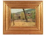Luigi Bechi, Casolari tra le vigne, oil on panel