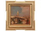 Giovanni March, Monumento ai Quattro Mori, oil on cardboard