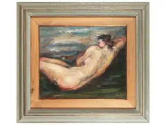 Nudo di Donna 1942 by Enzo Pregno, oil on canvas, offered Jun 2024