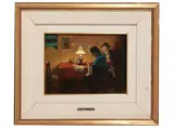 Cafiero Filippelli, Scena d'interno, oil on hardboard