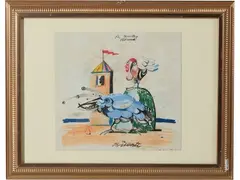 Composizione by Antonio Possenti, mixed media on paper, offered Jun 2024