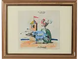 Antonio Possenti, Composizione, mixed media on paper