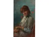 Daniele Ranzoni, Ritratto di fanciulla, oil on panel