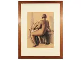 Dyalma Stultus, Nudo 1935, charcoal and pastels on paper