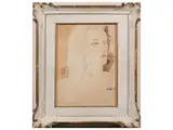 Franco Gentilini, Volto di donna 1968, acrylic on canvas