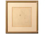 Mino Maccari, La volpe e l'uva, mixed media on paper