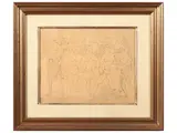 Mino Maccari, Muscoli in mostra, mixed media on paper