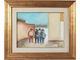 Marino Scarvigli, Omini, oil on canvas