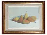 Giacomo Tabellini, Natura morta con pere 1965, oil on canvas