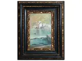 Salvatore Petruolo, Paesaggio 1926, oil on canvas cardboard