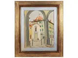 Rodolfo Marma, Arcate di S. Maria Nuova 1974, oil on canvas