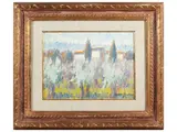 Dino Migliorini, Paesaggio, oil on panel