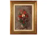 Vaso di fiori by Osman Lorenzo De Scolari, oil on cardboard, offered Jun 2024