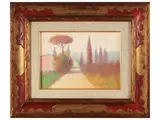 Dino Migliorini, Paesaggio, oil on canvas cardboard