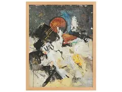 Senza titolo 1997 by Roberto Greco, mixed media on canvas, offered Jun 2024