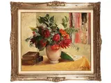 Antonietta Bisi, Fiori 1936, oil on hardboard