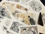 Mino Maccari, Lot of drawings, Indian ink