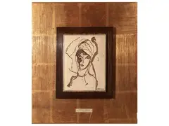 Camilla by Ernesto Treccani, lithograph on silver plate, offered May 2024