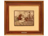 Aligi Sassu, Elisenda, lithograph on silver plate