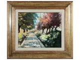 Gilberto Petrelli, Viale, oil on canvas