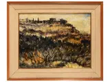 Sirio Midollini, Paesaggio, oil on canvas cardboard