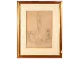 Gianni Vagnetti, Crocifissione, pencil on paper