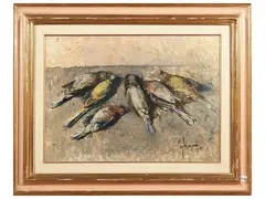 Natura morta con selvaggina 1955 by Francesco Pagliazzi, oil on canvas, offered May 2024