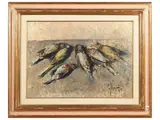 Francesco Pagliazzi, Natura morta con selvaggina 1955, oil on canvas