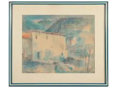 Casolare by Pietro Bugiani, mixed media on paper, offered May 2024